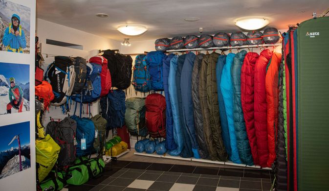 , Tatonka, SOG, Tendon, Teva, Buff, Thaw, Accapi, Sea to Summit, Basecamp, Thermopad, Silva, Nebo, Black Diamond, Pinguin, Kyiv,  Backpacks, Shoes, Light,  Travel mats, Equipment for climbers, Knives and multitools, Washing clothes, Thermal underwear, Ropes, First aid kits, Hats and headbands, Gas stove, Gas cartridges, Insect protection, Cloth, Tents, Camping dishes, Sleeping bags, Trekking poles